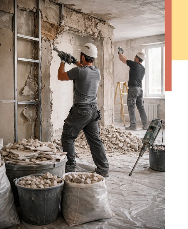 Демонтажные работы в Кемерово от 2810 руб. — услуги и цена под ключ | ОТДЕЛОЧНИК-Кмр