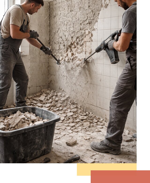 Демонтаж плитки со стен в Кемерово быстро и аккуратно