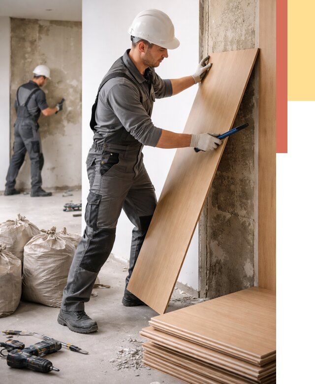 Демонтаж стеновых панелей в Кемерово от 3642 руб. за м² быстро и недорого | ОТДЕЛОЧНИК-Кмр