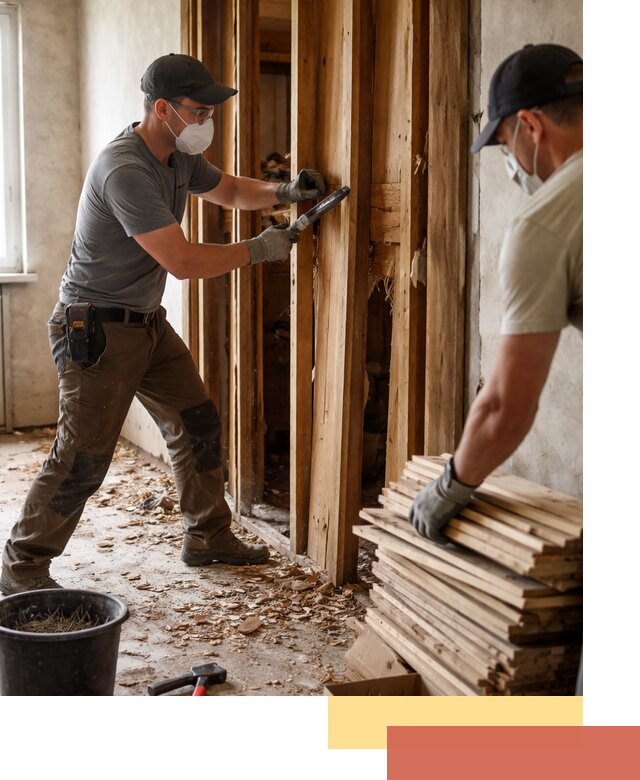 Демонтаж деревянных перегородок в Кемерово быстро и аккуратно