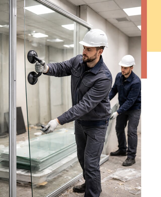 Демонтаж стеклянных перегородок в Кемерово от 3330 руб. — быстро и недорого | ОТДЕЛОЧНИК-Кмр