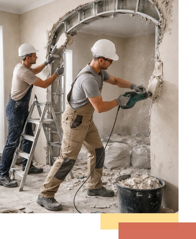 Демонтаж гипсокартонной арки в Кемерово быстро и аккуратно