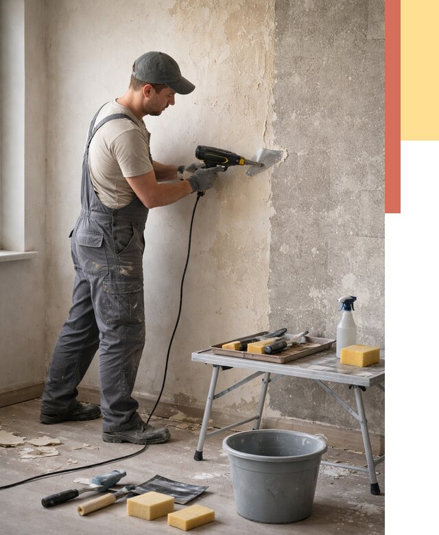 Очистка стен от клея в Кемерово от 1925 руб. — снятие и удаление клея со стен | ОТДЕЛОЧНИК-Кмр