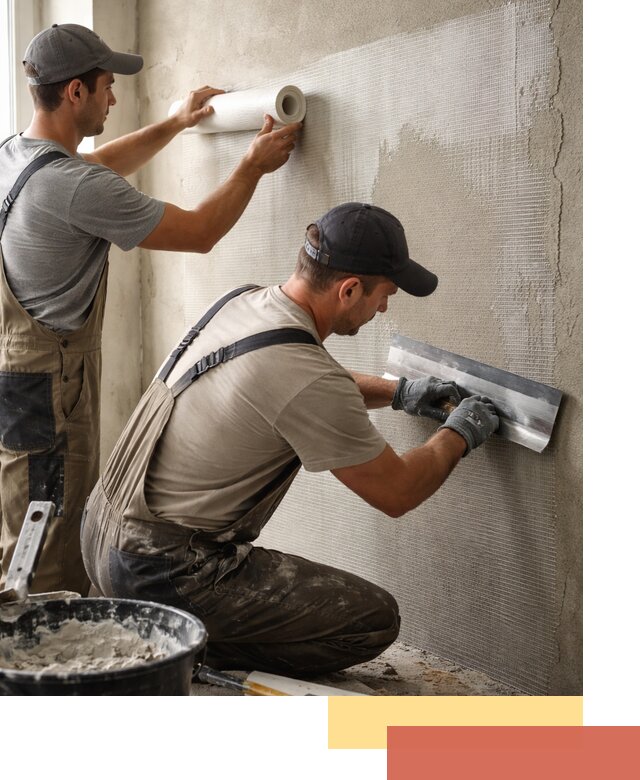 Армирование стен стеклосеткой в Кемерово для прочной отделки