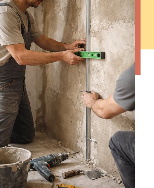 Установка штукатурных маяков в Кемерово от 7284 руб. — быстро и недорого | ОТДЕЛОЧНИК-Кмр