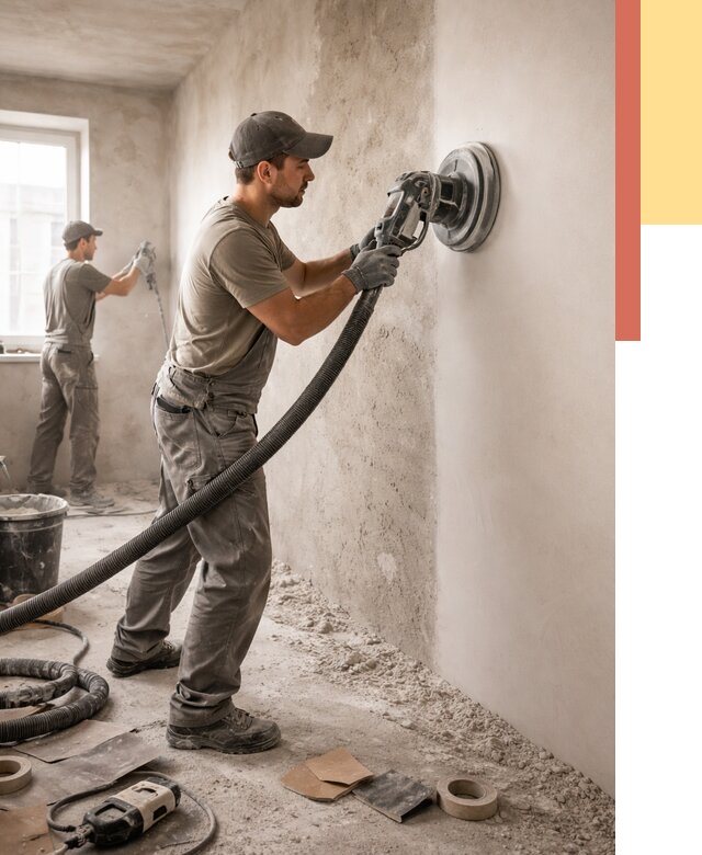 Шлифовка стен в Кемерово от 1249 руб/м2 — быстро и недорого | ОТДЕЛОЧНИК-Кмр