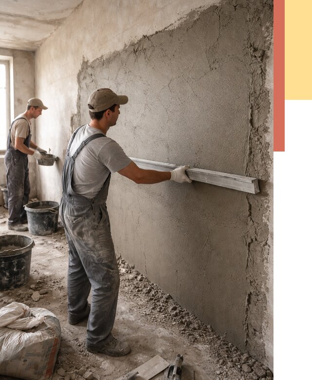 Цементная штукатурка стен в Кемерово от 4683 руб/м2 — быстро и недорого | ОТДЕЛОЧНИК-Кмр