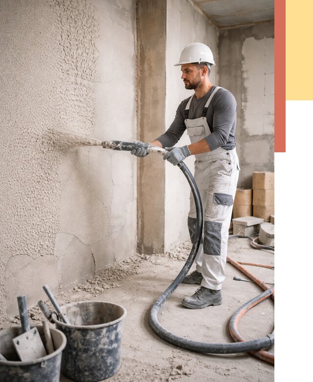 Машинная штукатурка стен в Кемерово под ключ от 6764 руб./м2 | ОТДЕЛОЧНИК-Кмр