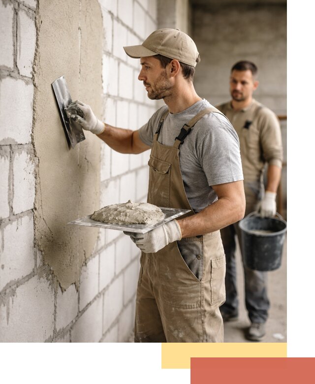 Штукатурка стен из газобетона в Кемерово под ключ