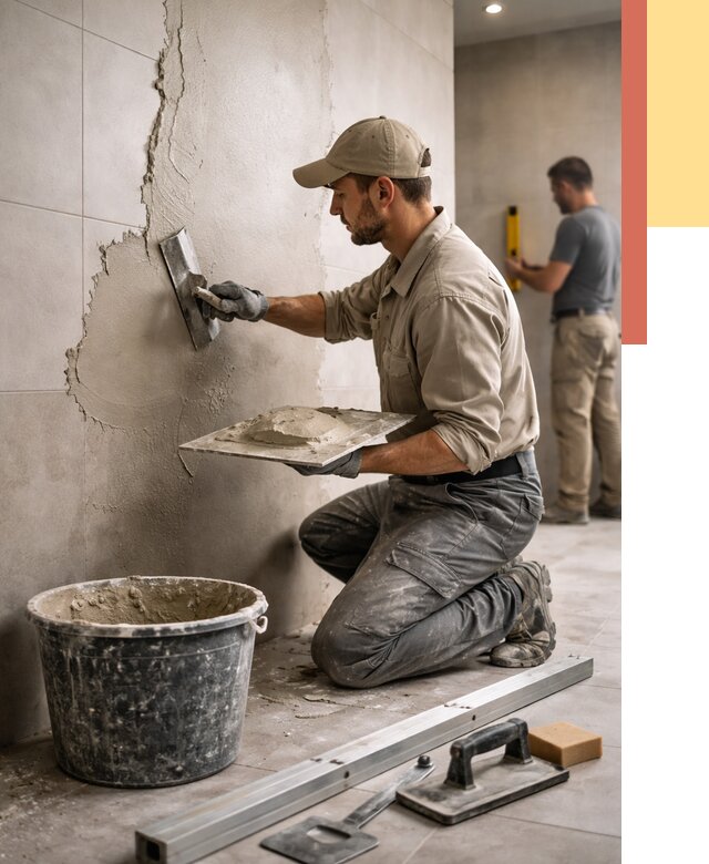 Штукатурка стен в ванной в Кемерово от 4683 руб./м² — выравнивание под ключ | ОТДЕЛОЧНИК-Кмр