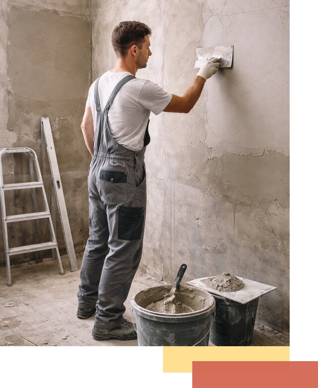 Штукатурка стен в ванной под ключ в Кемерово