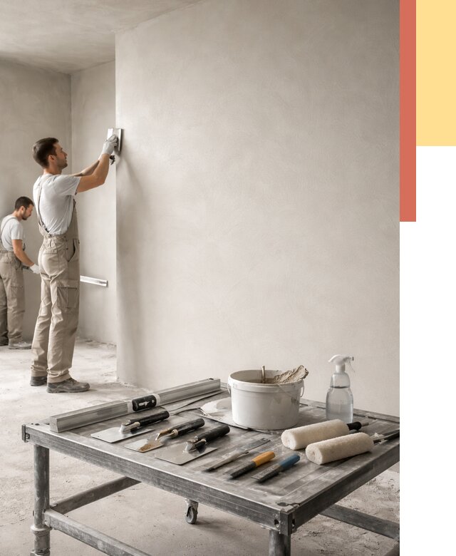 Штукатурка стен под покраску в Кемерово от 4683 руб./м² — качественно и недорого | ОТДЕЛОЧНИК-Кмр