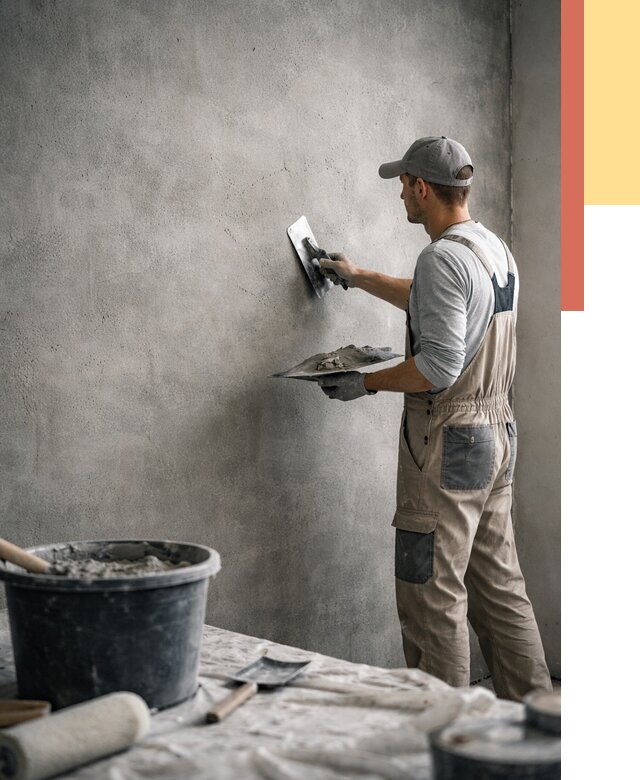 Декоративная штукатурка под бетон в Кемерово от 2602 руб./м² — нанесение под ключ | ОТДЕЛОЧНИК-Кмр