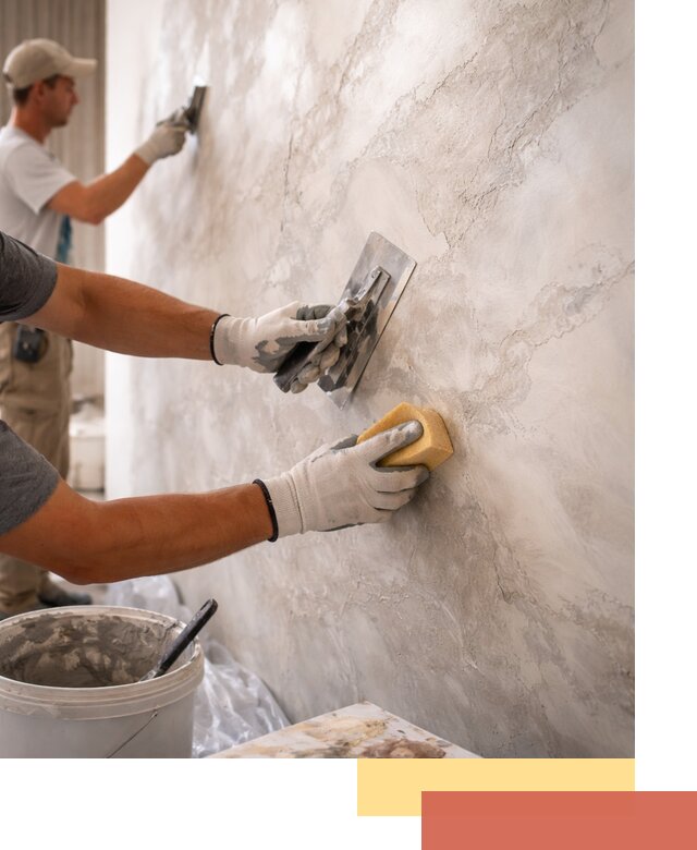 Декоративная штукатурка под мрамор в Кемерово для стен и потолков