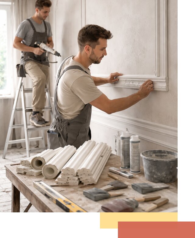 Монтаж лепнины на стены в Кемерово профессионально и качественно