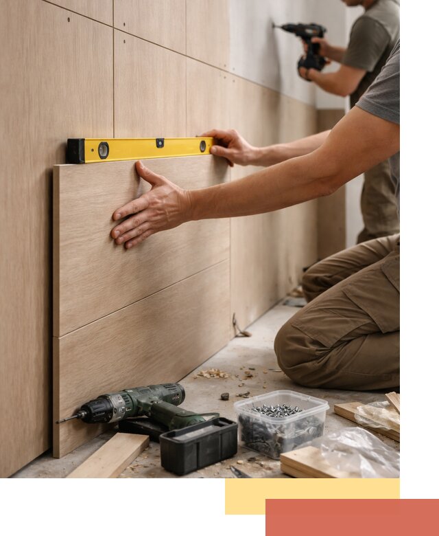 Профессиональный монтаж МДФ панелей на стены в Кемерово