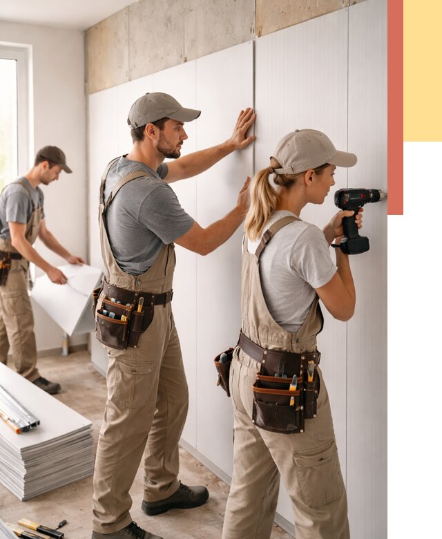 Монтаж ПВХ панелей на стены в Кемерово от 468 руб/м2 — быстро и недорого | ОТДЕЛОЧНИК-Кмр