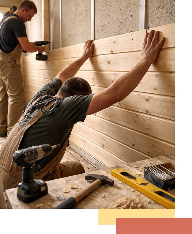 Монтаж деревянной вагонки на стены в Кемерово быстро и качественно