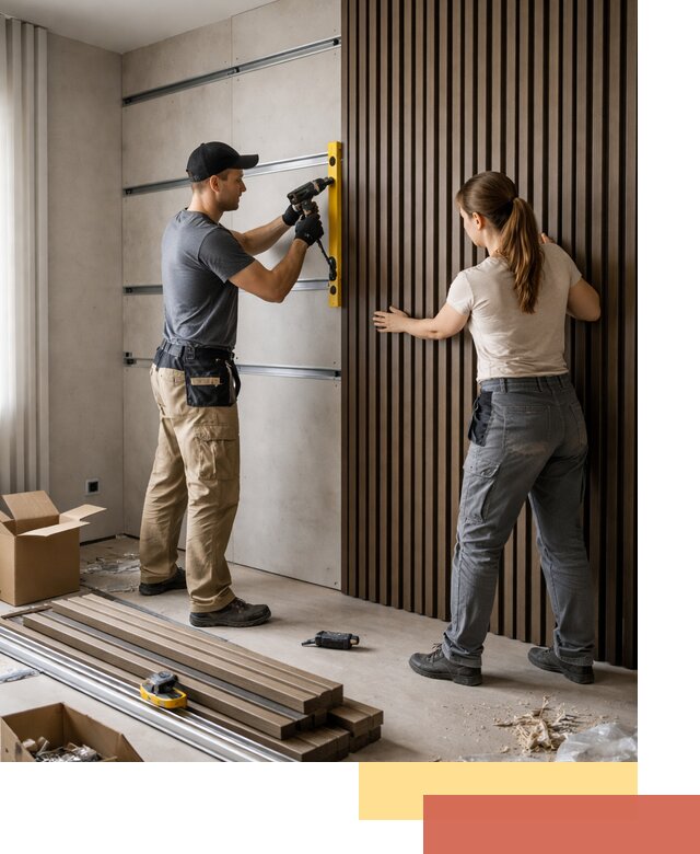 Монтаж реечных панелей на стены в Кемерово