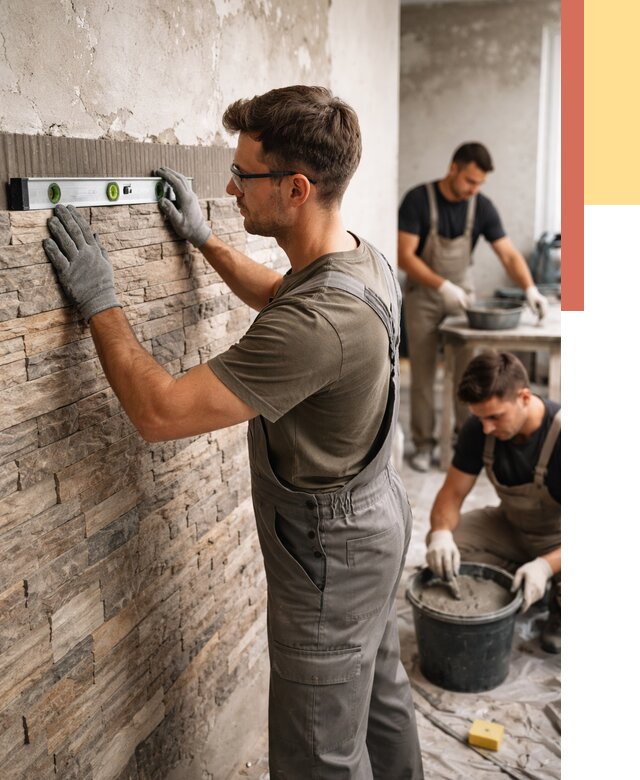 Монтаж искусственного камня в Кемерово от 4683 руб. под ключ | ОТДЕЛОЧНИК-Кмр