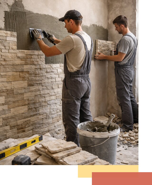 Монтаж искусственного камня в Кемерово — облицовка стен и фасадов