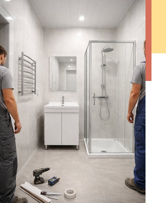 Отделка ванной комнаты панелями ПВХ в Кемерово от 4683 руб. за м2 | ОТДЕЛОЧНИК-Кмр