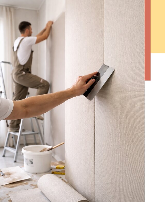 Поклейка текстильных обоев в Кемерово от 4683 руб. под ключ | ОТДЕЛОЧНИК-Кмр