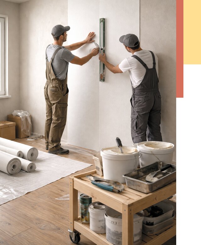 Поклейка стеклообоев в Кемерово от 6764 руб. за м2 — быстро и недорого | ОТДЕЛОЧНИК-Кмр