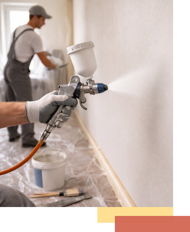 Покраска стен краскопультом в Кемерово быстро и качественно