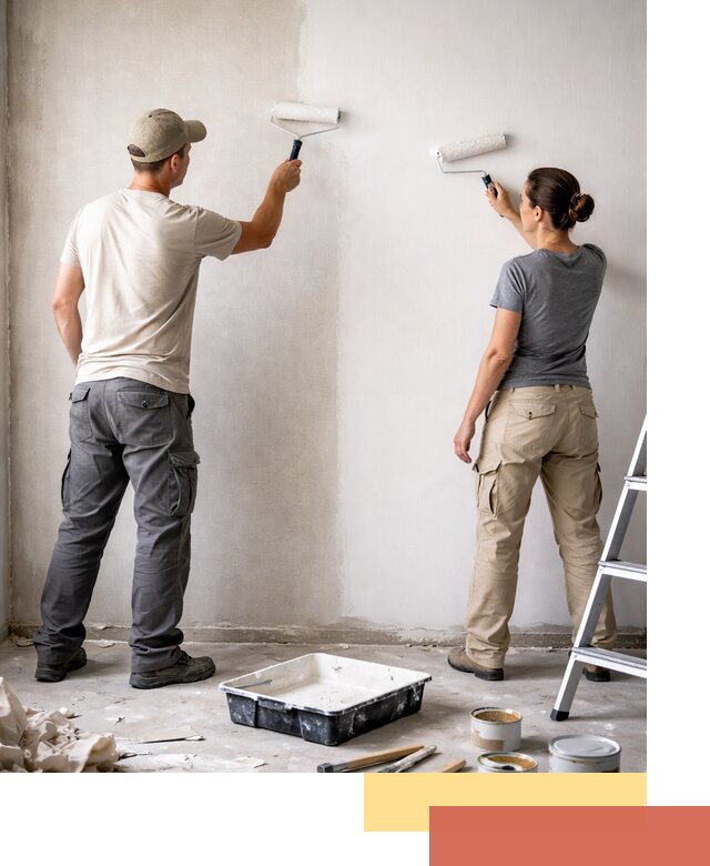 Окраска стен по стеклохолсту в Кемерово качественно и долговечно