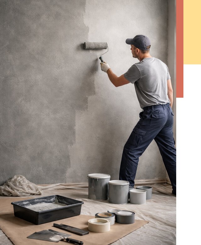 Покраска стен под бетон в Кемерово от 676 руб. за м2 — быстро и недорого | ОТДЕЛОЧНИК-Кмр