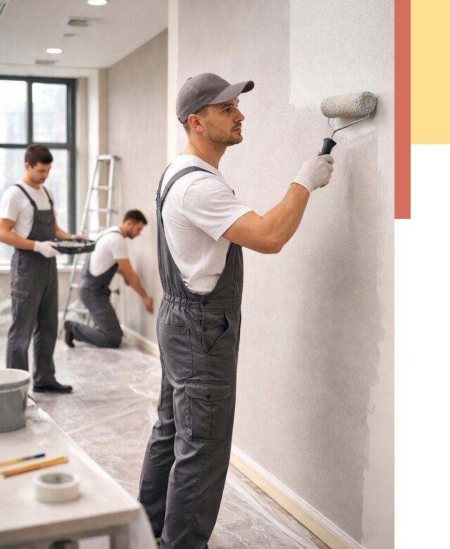 Покраска стен в офисе в Кемерово от 8845 руб. — быстро и недорого | ОТДЕЛОЧНИК-Кмр