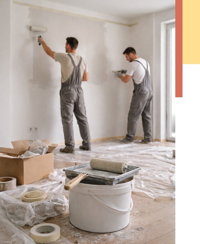 Покраска стен в квартире в Кемерово от 2602 руб/м2 — быстро и недорого | ОТДЕЛОЧНИК-Кмр