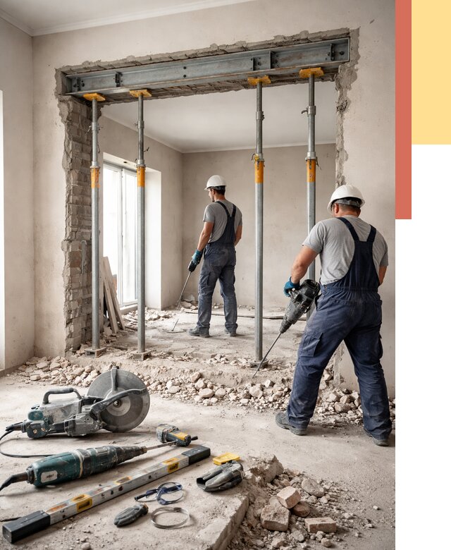 Прорезка проема в стене в Кемерово от 4683 руб. — быстро и недорого | ОТДЕЛОЧНИК-Кмр