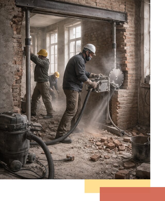 Прорезка проема в стене под дверной или оконный проем в Кемерово