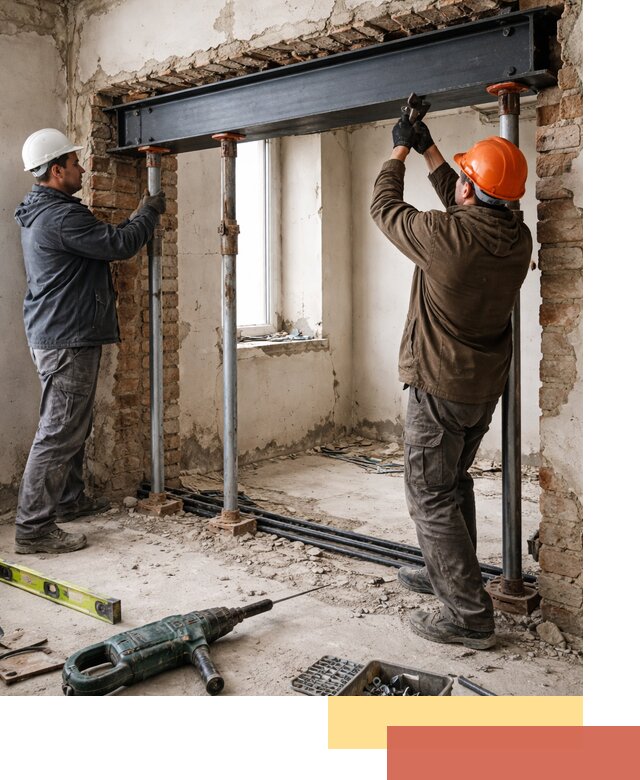 Усиление проема в стене в Кемерово для расширения и безопасности