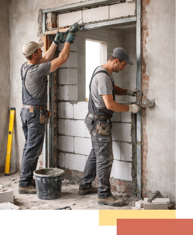 Закладка дверного проема под ключ в Кемерово: демонтаж, монтаж, отделка