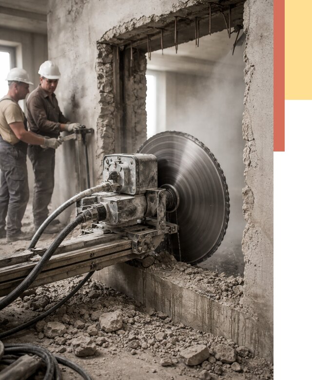 Алмазная резка проемов в Кемерово от 4683 руб. быстро и недорого | ОТДЕЛОЧНИК-Кмр