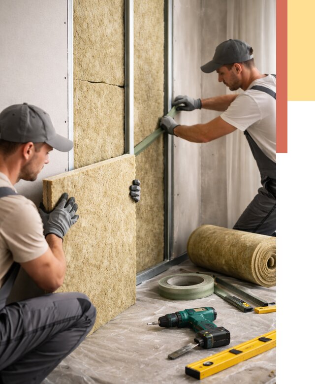 Шумоизоляция стен в Кемерово под ключ от 1925 руб. | ОТДЕЛОЧНИК-Кмр