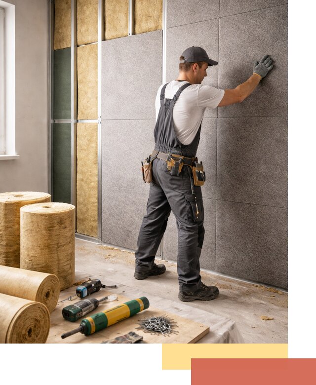 Профессиональная шумоизоляция стен в Кемерово для квартиры и офиса