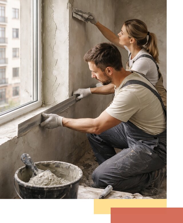 Штукатурка откосов дверей и окон профессионально в Кемерово