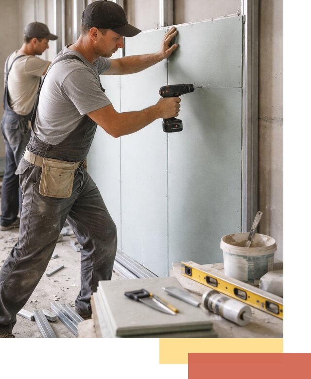 Кладка влагостойких перегородок ПГП в Кемерово