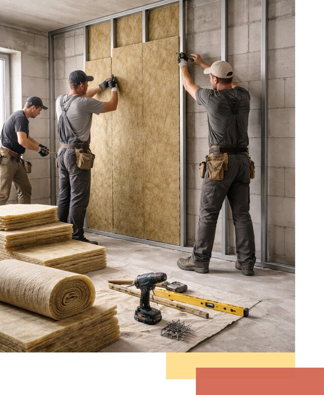 Шумоизоляция перегородок из блоков в Кемерово — монтаж и защита шумоизоляцией