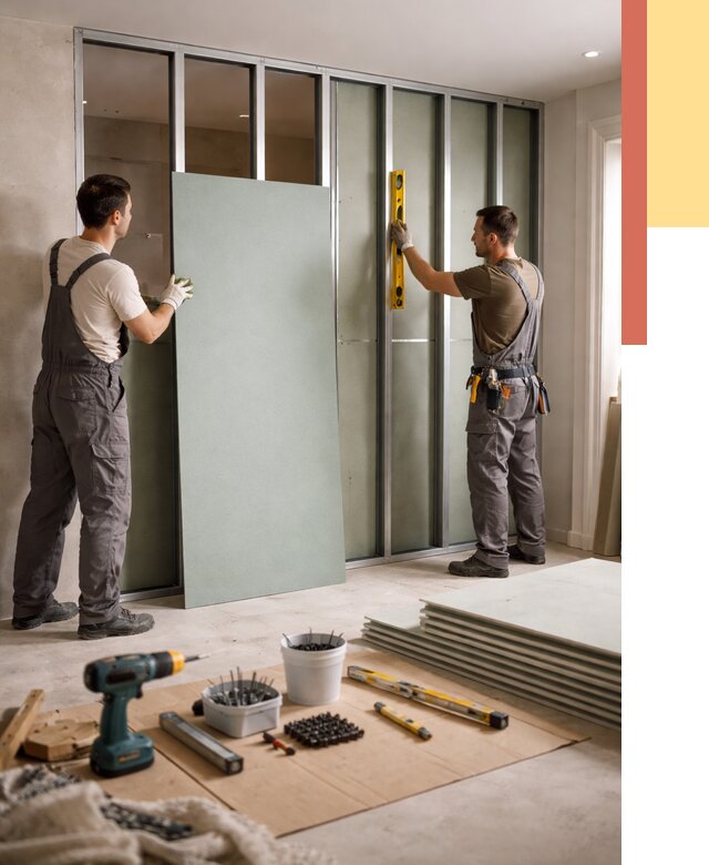 Перегородка из влагостойкого гипсокартона в Кемерово от 4995 руб. — монтаж под ключ | ОТДЕЛОЧНИК-Кмр