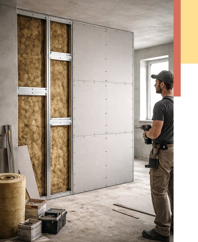 Усиленная перегородка под навеску в Кемерово от 13320 руб. — монтаж под ключ | ОТДЕЛОЧНИК-Кмр