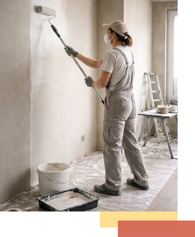 Покраска перегородок из гипсокартона в Кемерово качественно и недорого