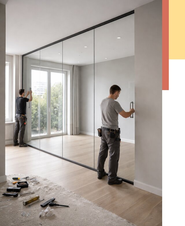 Изготовление стеклянных перегородок в Кемерово от 12851 руб. под ключ | ОТДЕЛОЧНИК-Кмр