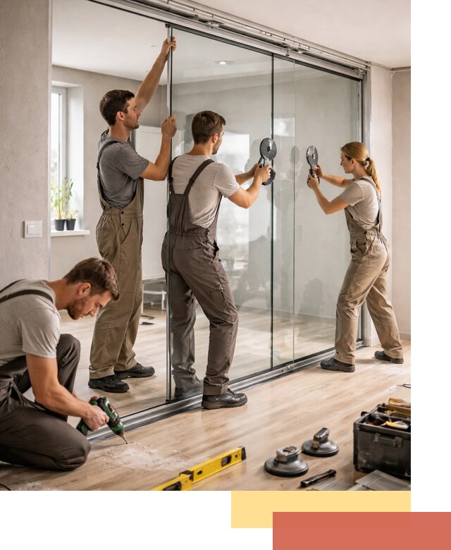 Изготовление стеклянных перегородок на заказ в Кемерово