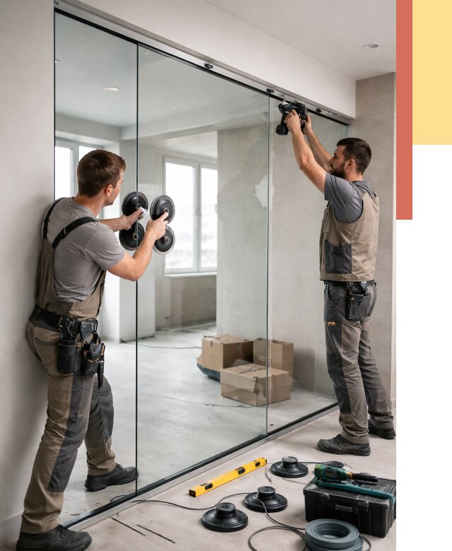 Монтаж стеклянных перегородок в Кемерово от 6764 руб. | ОТДЕЛОЧНИК-Кмр