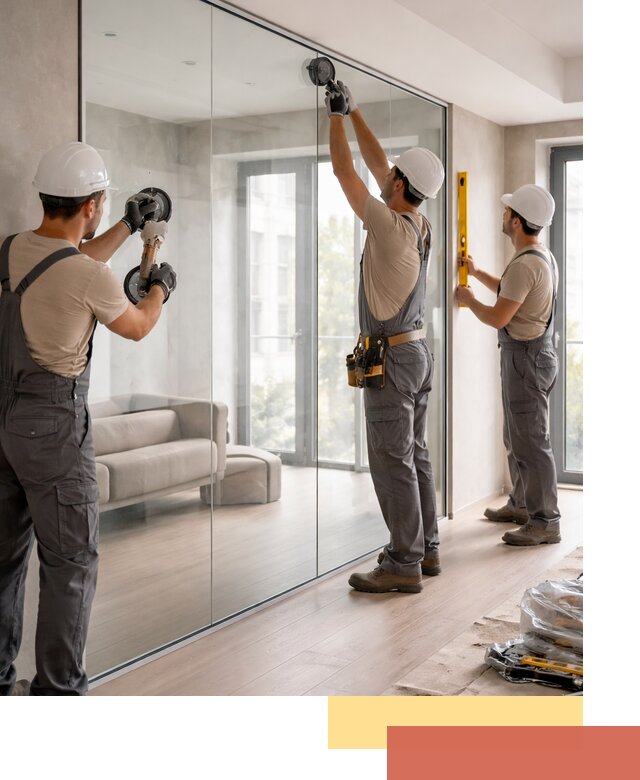 Перегородки из закаленного стекла в Кемерово для офисов и квартир